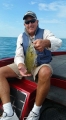 Senator Ken Horn shows off a nice Lake St. Clair smallmouth bass