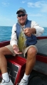 Senator Ken Horn shows off a nice Lake St. Clair smallmouth bass