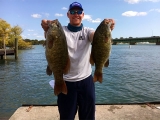 Ross Parsons with two big bass 2017 National Semi-Final