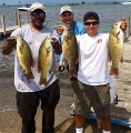 Jay Vanreed and Matthew Davis with some of their bass