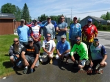 The Bass Federation of Michigan 2018 State Championship top 6 boaters (standing) and co-anglers (kneeling)