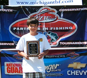 2012 TBF of Michigan younger group winner Matt Davis shows his Jr State Champion trophy